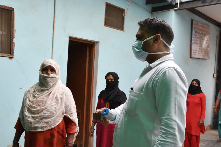 Health department corona testing of all in Jhajjar