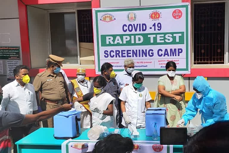 nellai District Collector launched a Rapid Kit test to detect coronavirus infection