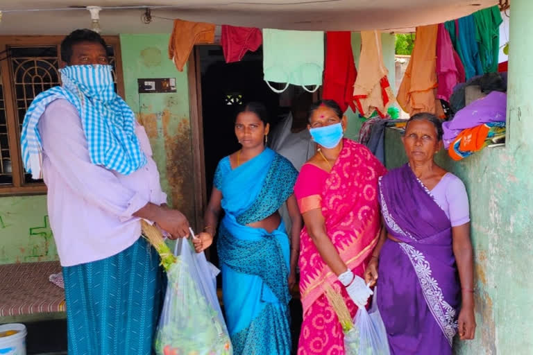 goods distribution for poor people in ongole