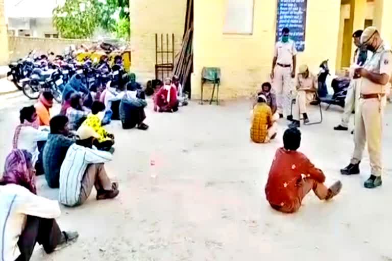 jaisalmer news  19 arrested for eating goat meat  goat meat in school campus  jaisalmer 19 arrested for eating goat meat