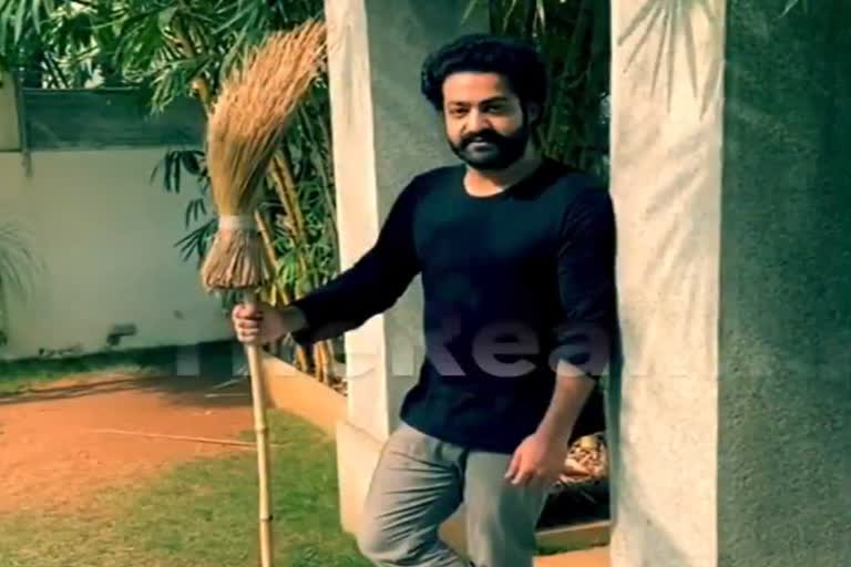 Jr.NTR Washing Dishes and Cleaning at Home