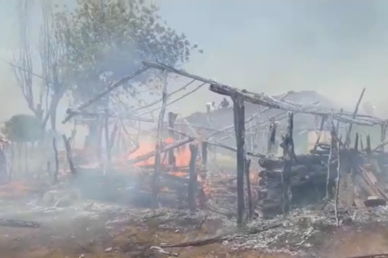 House of villagers burnt due to fire