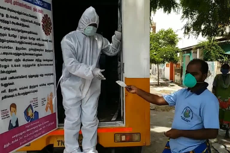 mobile atm facilities in containment area at tutucorin