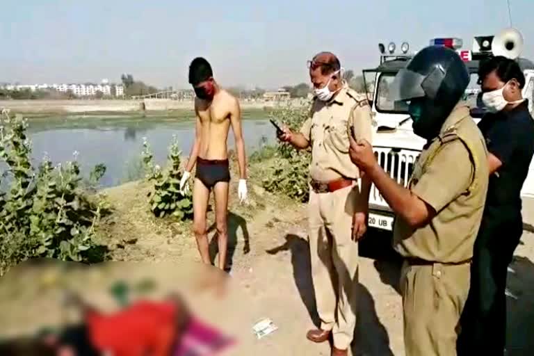 kota news  panic spread in the area  dead body in the canal