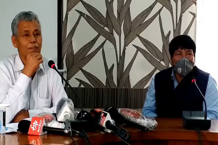 Dhubri Atul Bora,Phani bhusahan Choudhury press meet