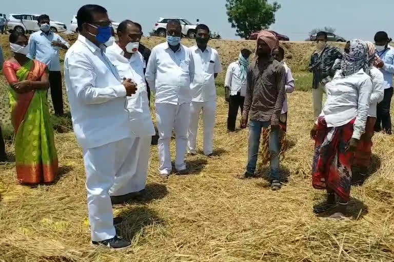 minister-niranjan-reddy-inspected-the-grain-buying-centers