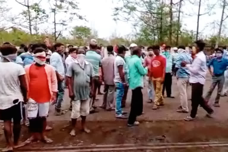 Lobourers protest in Durgapur