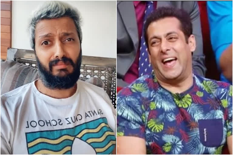 riteish imitates funny dialogue between salman and reality show singer