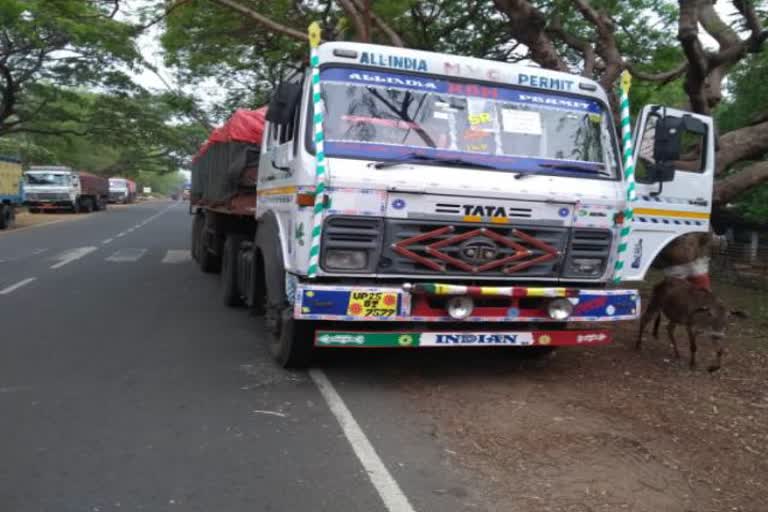 Police seized four trucks in Dumka