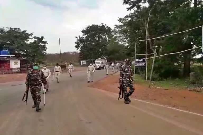 CRPF and District Police Force conducted flag march in bedo