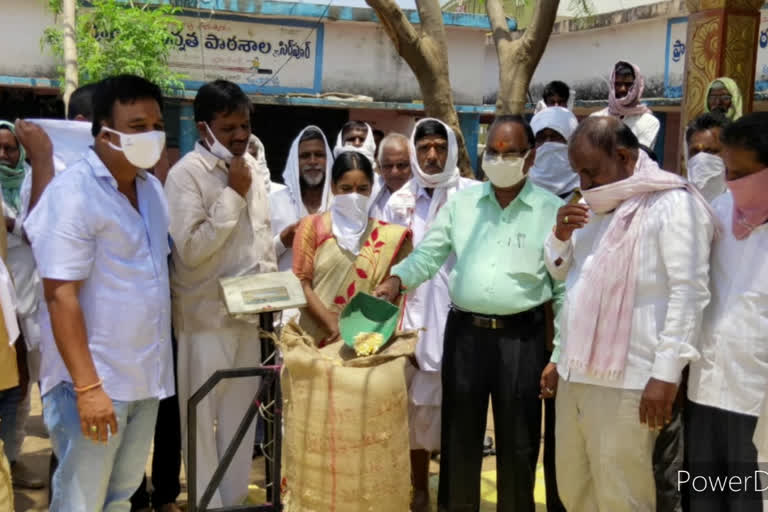 grain purchase center at sirpur in kamareddy district