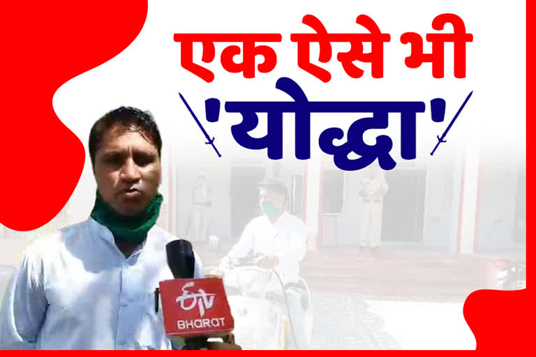 churu news  sunil khatik of churu  sanitation in many places for free