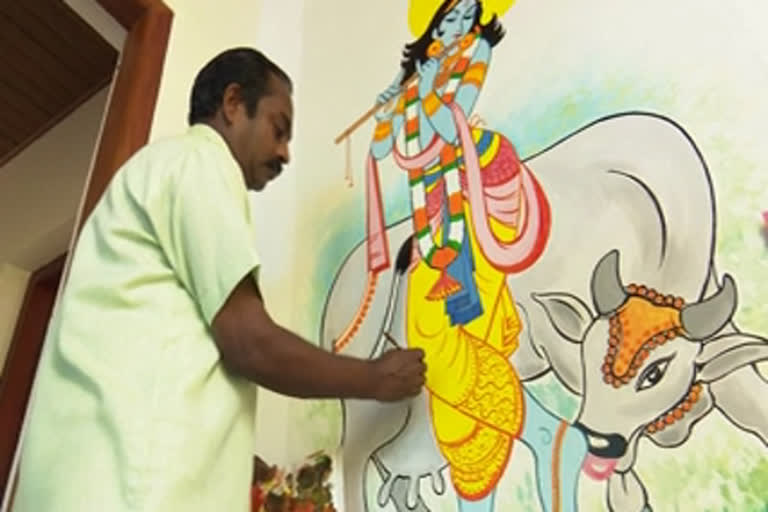 painting teacher story  kannur latest news  കണ്ണൂര്‍ വാര്‍ത്തകള്‍  ചിത്രകല