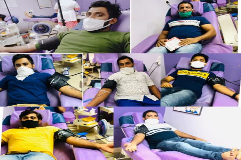 7 people from the same family donates blood