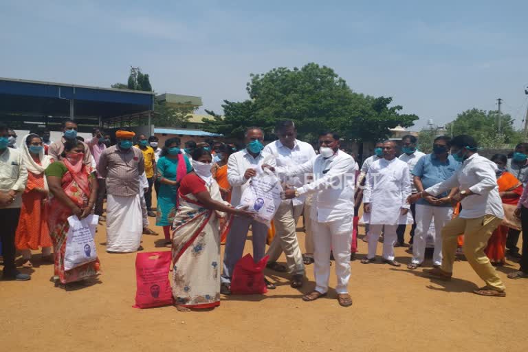 Distribution of kit of essentials in Koppala