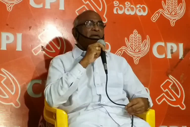 cpi state  secretary chada venkatareddy spoke on corona