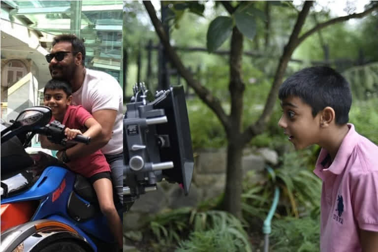 Ajay Devgn's 9 YO turns assistant director for Thahar Ja song