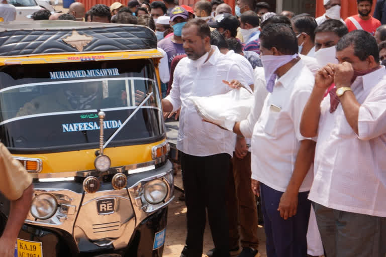 Groceries kit distribute by mla Khada