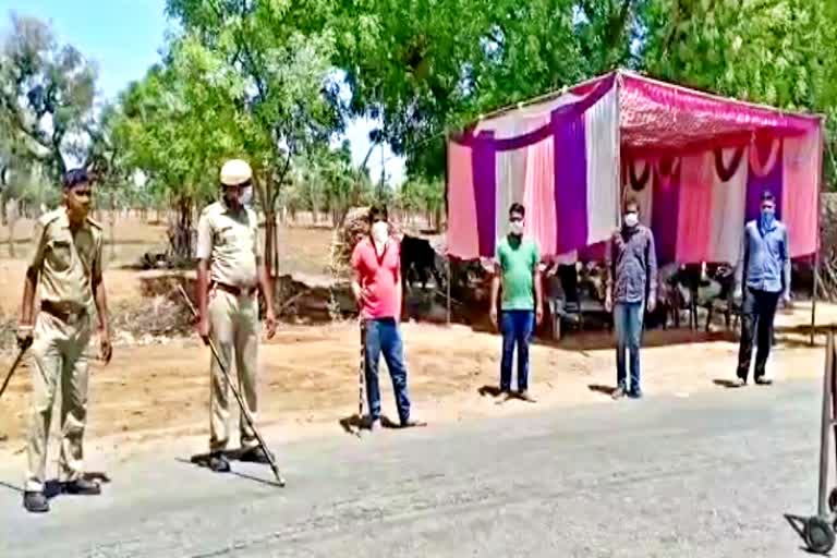 dantaramgarh police station area  seals the borders of sikar  sikar news  dantaramgarh news