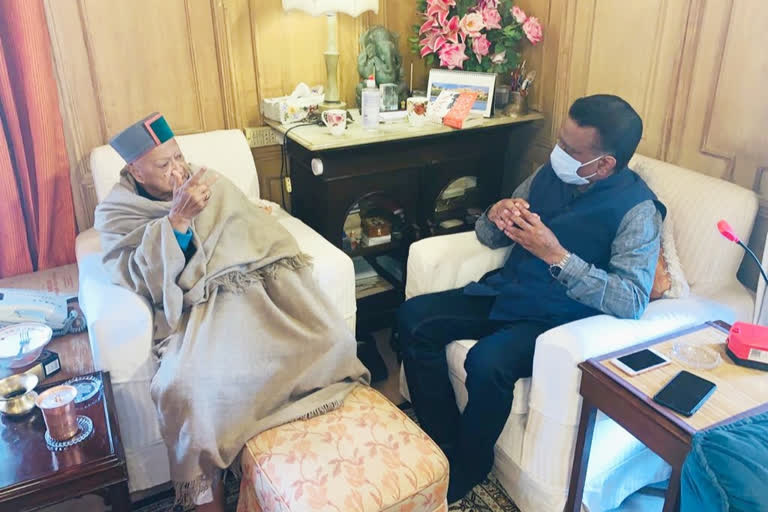 kuldeep rathore met ex cm virbhadra singh