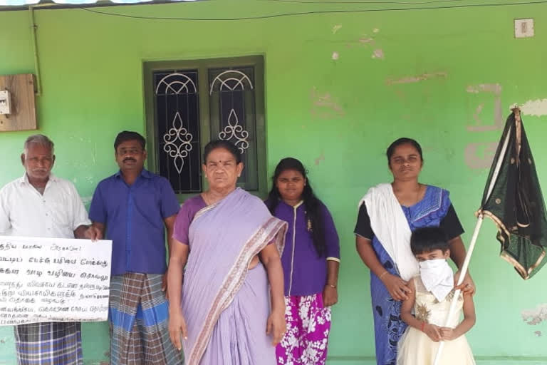 salem cpi  caders protest in their homes tying black flags