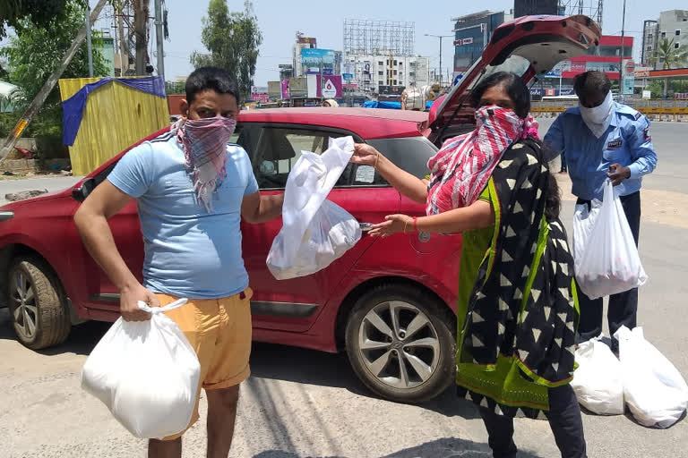 HOME WELFARE ASSOCIATION DISTRIBUTED  GROCERIES TO POOR IN HYDERABAD