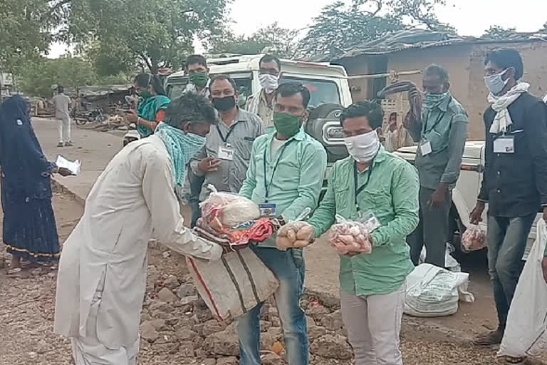 Agar Administration distributed ration to the needy