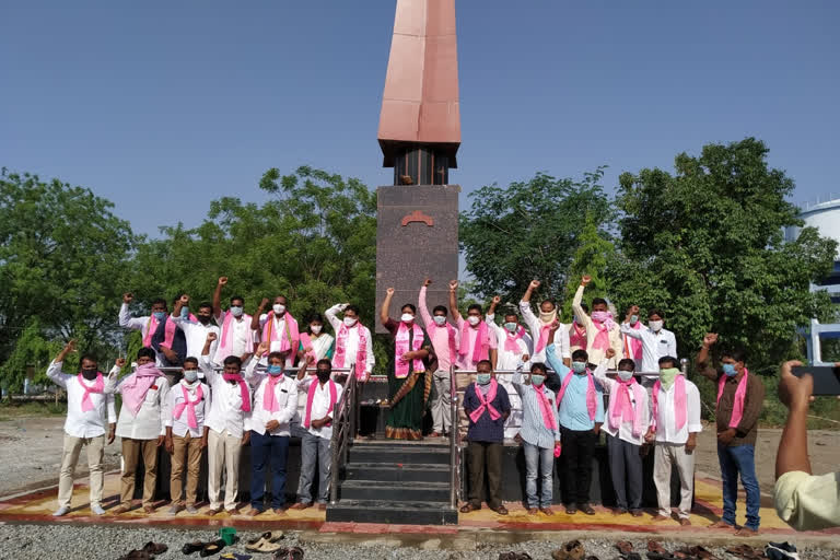 TRS party Formation Day celebration in Kumuram Bhim Asifabad district