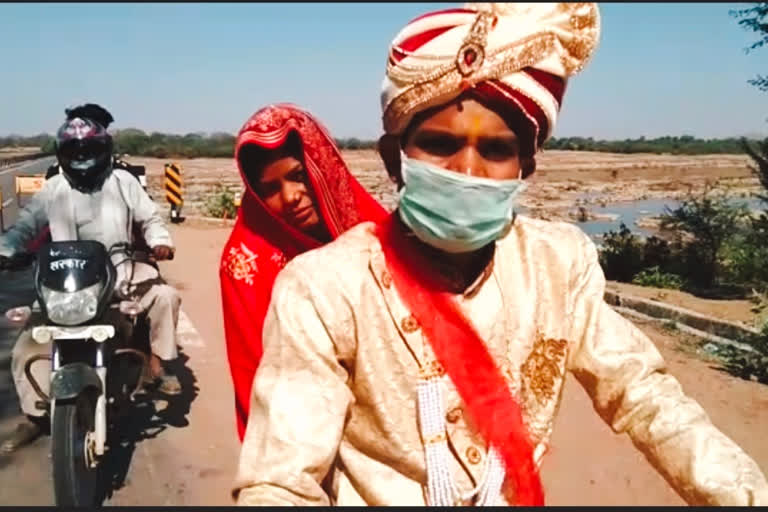 bride brought bride on  bike