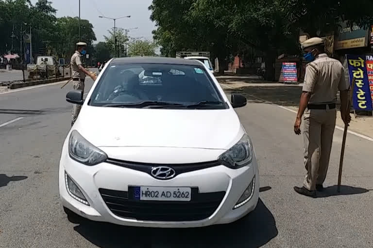 yamunanagr police cut challan