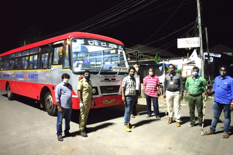 Migrant laborers leaving the coffeehouse back to their village