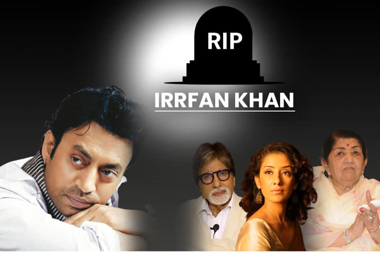 Irrfan khan death Bollywood stars reaction, ETVbharat