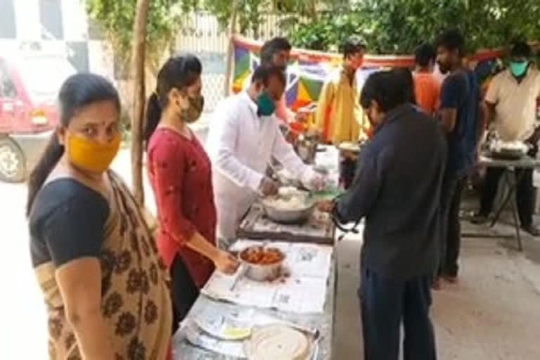 ex councelor food distribution in hyderabad