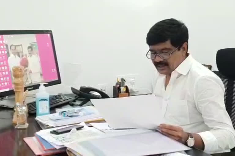 Minister prashanth reddy conduct the tele conference