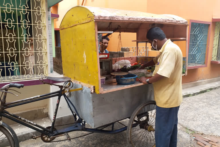 Vegetable seller Pradip Maity from Belgharia