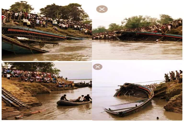 the worst boat tragedy in the Brahmaputra river after being caught in a severe storm midstream in the Dhubri district on 2012