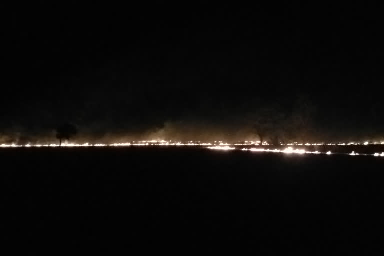 Farmers are burning straw in fields