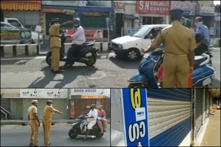 neyyattinkara_police_checking നെയ്യാറ്റിൻകരയിൽ പൊലീസ് പരിശോധന കർശനമാക്കി latest covid 19 lock down