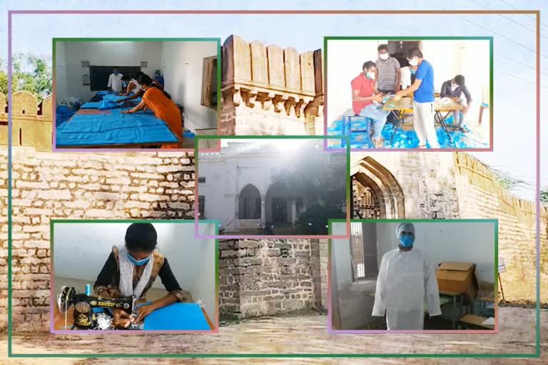 masks and ppe kits making in domakonda gadikota trust by village people