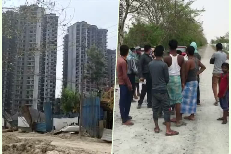 workers trapped on the site of the builder