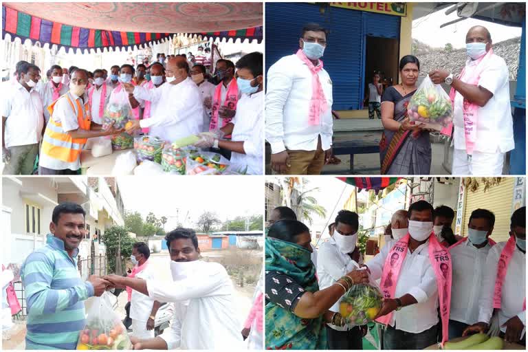 mla manchireddy kishanreddy distribute groceries in umarkhan guda