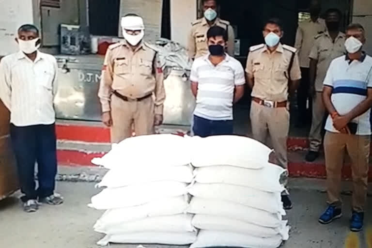 police arrested the businessman carrying 12 bags of tobacco