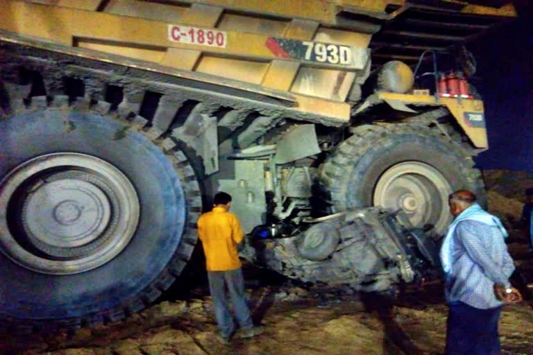 accident in dumper ground Kusmunda mine korba