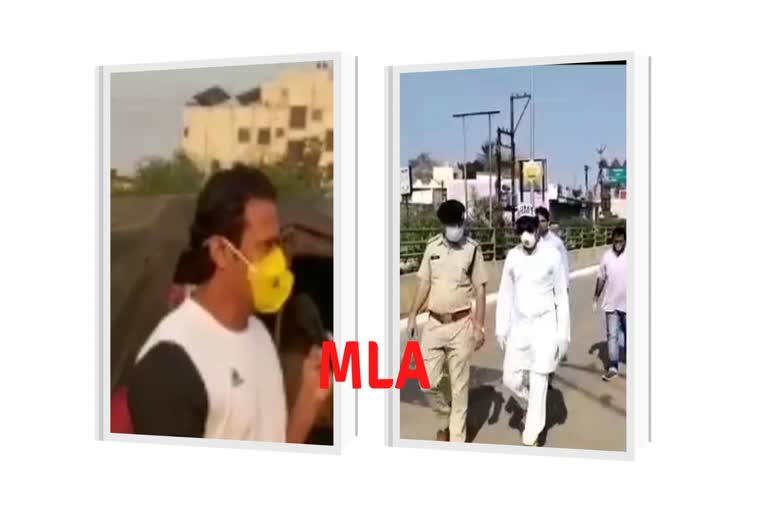 congress-mla-vikas-upadhyay-on-the-road-even-during-the-lockdown-in-raipur