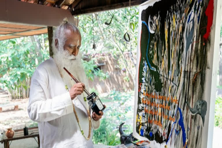 Sadhguru's painting fetches Rs 4.14 cr for Isha's COVID-19 relief work