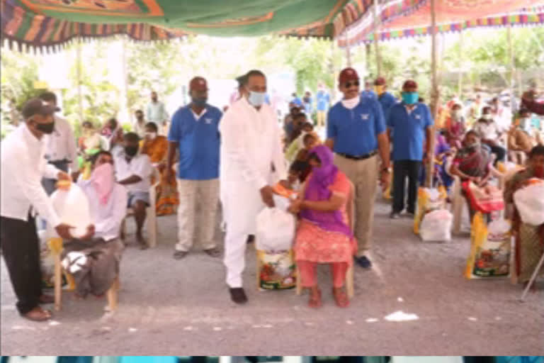 MINISTER MALLAREDDY DISTRIBUTED GROCERIES TO POOR