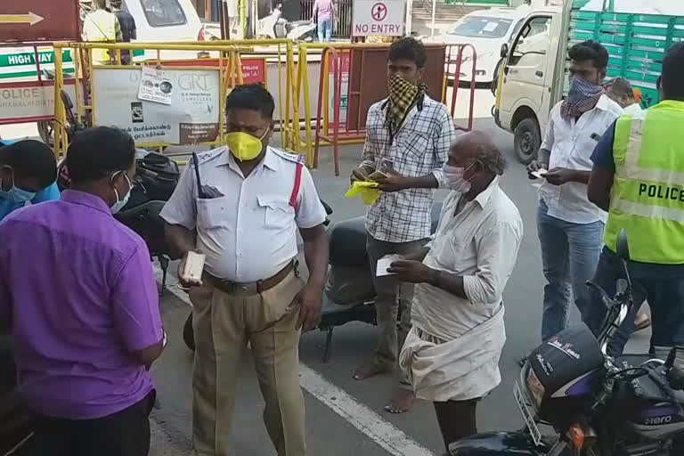 spot fine unnecessary two wheeler riders  in tiruvannamalai