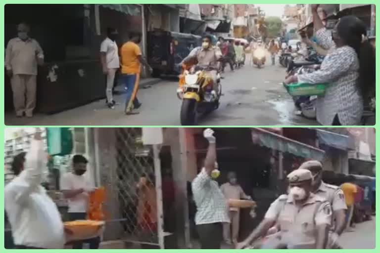 delhi Police fighting with Coronavirus great welcome in Ambedkar Nagar