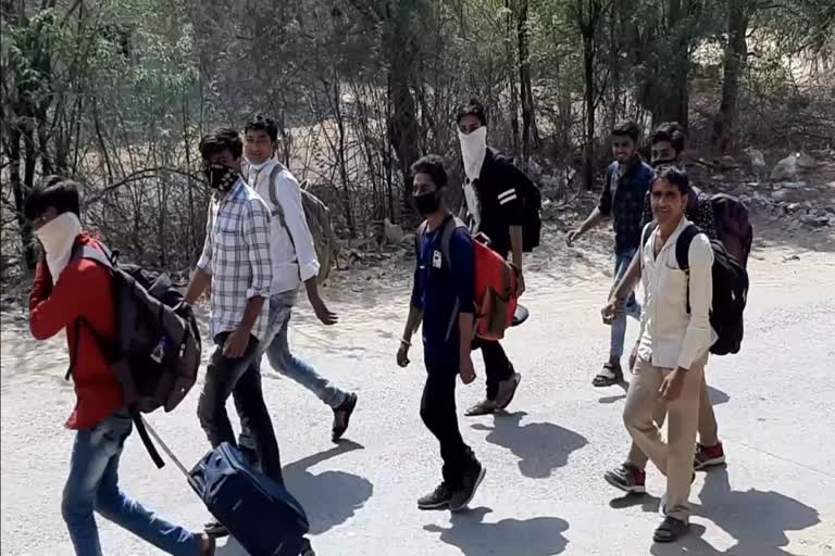 प्रवासी पहुंचे जालोर, migrants reached Jalore