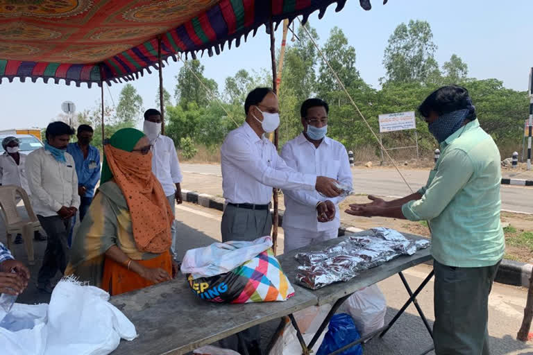 medak collector distributed food and foot wear